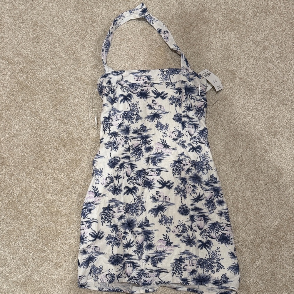 NWT Abercrombie Linen Halter Dress